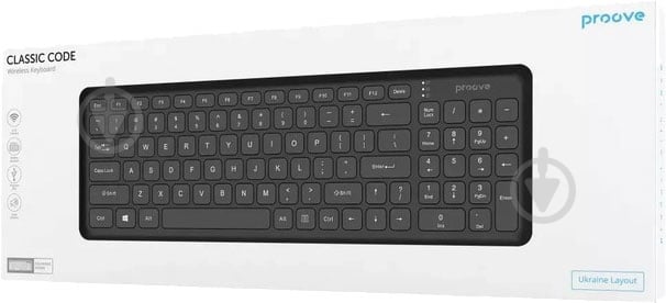 Клавиатура беспроводная Proove Classic Code (KBCD00003001) black - фото 4 Клавиатура беспроводная Proove Classic Code (KBCD00003001) black - фото 4