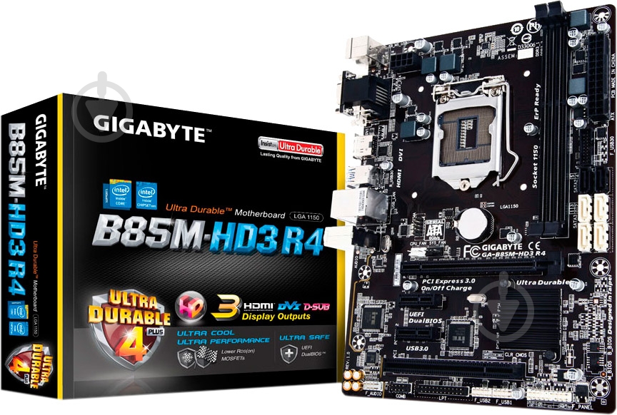 Материнская плата Gigabyte GA-B85M-HD3_R4 (Socket 1150, Intel B85, mirco ATX) - фото 5