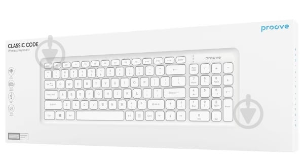 Клавиатура беспроводная Proove Classic Code (KBCD00003002) white - фото 4