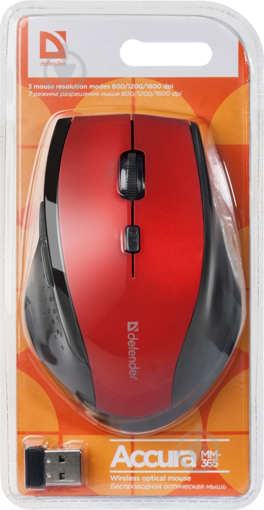 Мышь Defender MM-365 (52367) red - фото 7 Мышь Defender MM-365 (52367) red - фото 7
