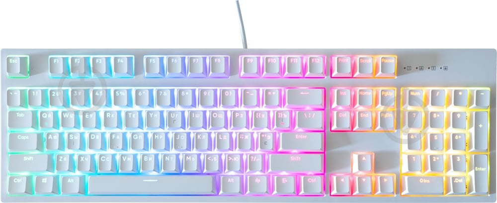Клавіатура ігрова Dark Project One KD104A White PBT Gateron Mechanical Yellow (DPO-KD-104A-100100-GYL) - фото 1