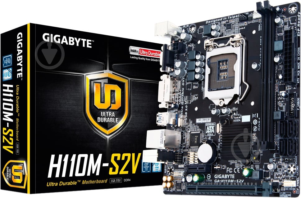 Материнская плата Gigabyte GA-H110M-S2V (Socket 1151, Intel H110, mirco ATX) - фото 4