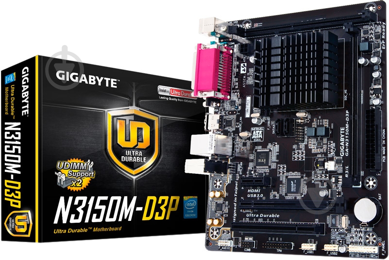Материнская плата Gigabyte GA-N3150M-D3P (Integrated CPU, SoC, mirco ATX) - фото 4