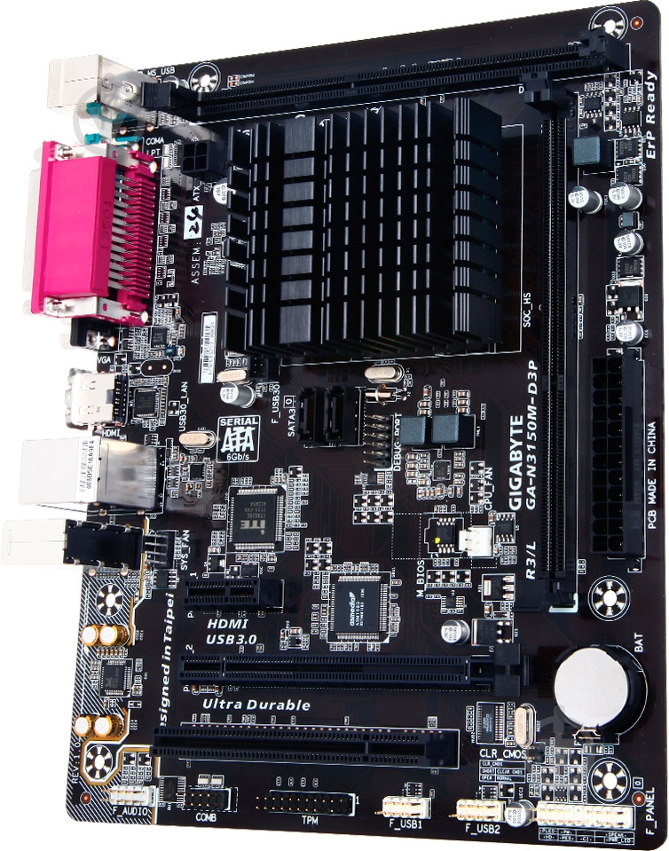 Материнская плата Gigabyte GA-N3150M-D3P (Integrated CPU, SoC, mirco ATX) - фото 2