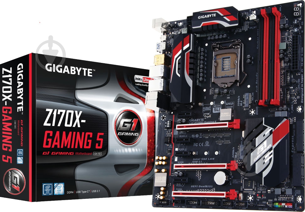 Материнская плата Gigabyte GA-Z170X-Gaming_5 (Socket 1151, Intel Z170, ATX) - фото 3 Материнская плата Gigabyte GA-Z170X-Gaming_5 (Socket 1151, Intel Z170, ATX) - фото 3