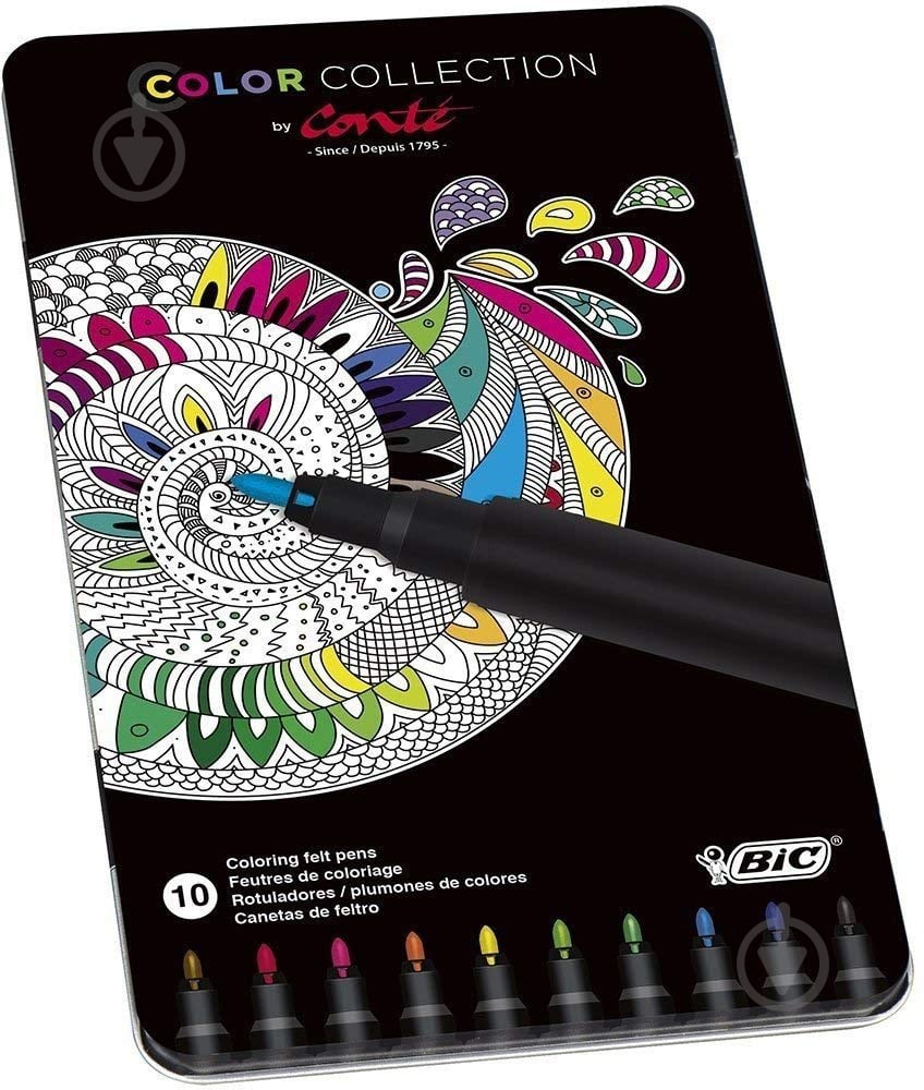 Фломастеры 10 шт. Conte 942166 BIC - фото 1