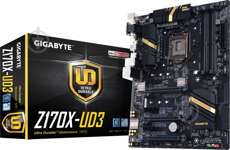 Материнская плата Gigabyte GA-Z170X-UD3 (Socket 1151, Intel Z170, ATX) - фото 3