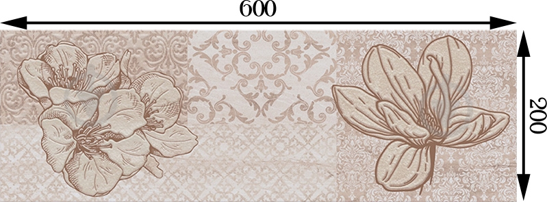 Декор Cersanit Marble room inserto patchwork 20x60 cм - фото 4