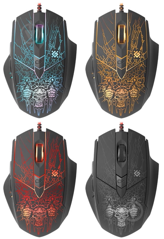 Мишка Defender Doom Fighter GM-260L (+килимок) black - фото 6 Мишка Defender Doom Fighter GM-260L (+килимок) black - фото 6