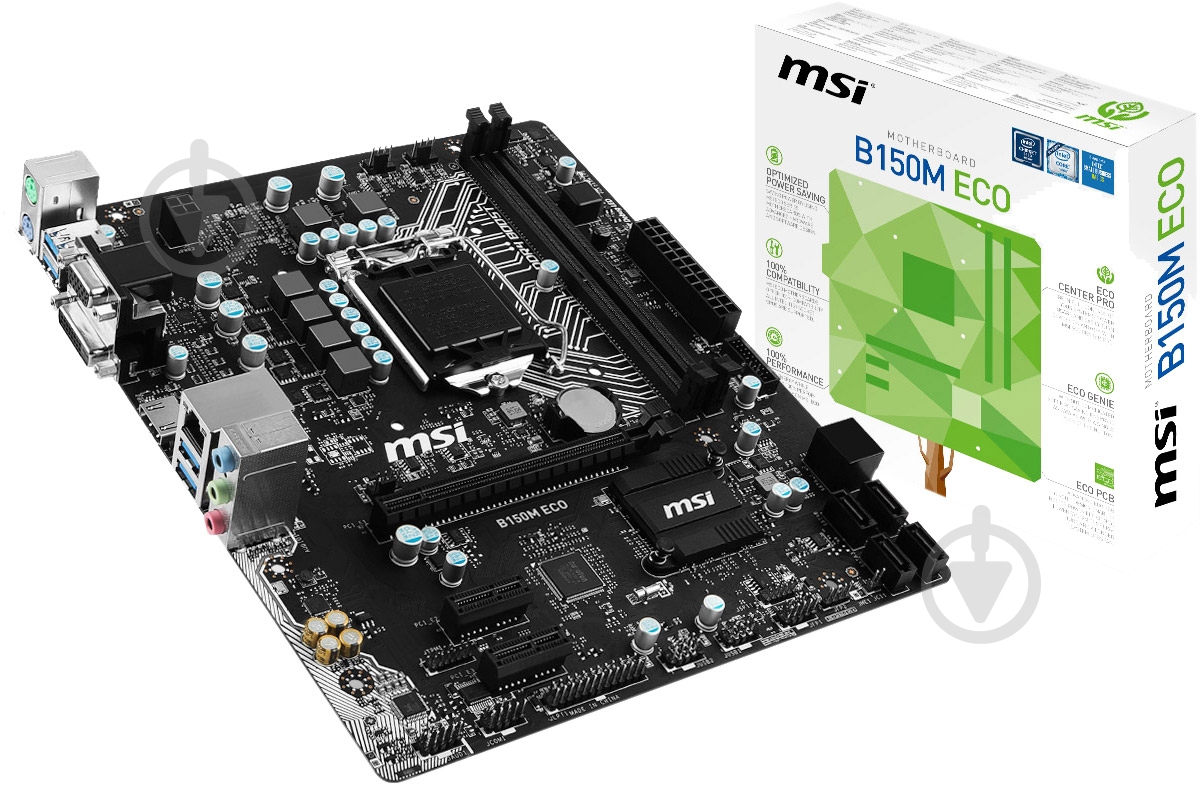 Материнская плата MSI B150M_ECO (Socket 1151, Intel B150, mirco ATX) - фото 5 Материнская плата MSI B150M_ECO (Socket 1151, Intel B150, mirco ATX) - фото 5