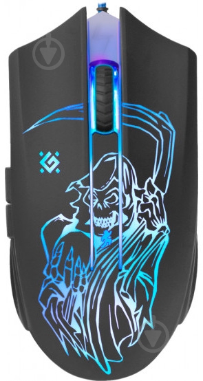 Мышка Defender Doom Ghost GM-190L (+коврик) black - фото 9