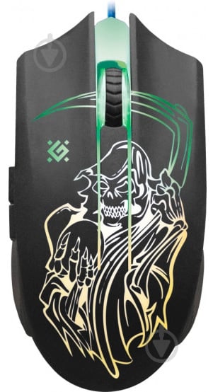 Мышка Defender Doom Ghost GM-190L (+коврик) black - фото 7