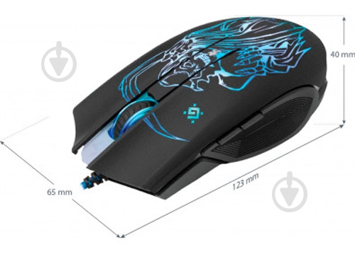 Мышка Defender Doom Ghost GM-190L (+коврик) black - фото 11
