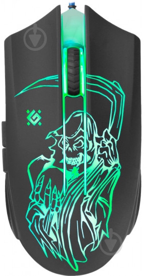 Мышка Defender Doom Ghost GM-190L (+коврик) black - фото 5