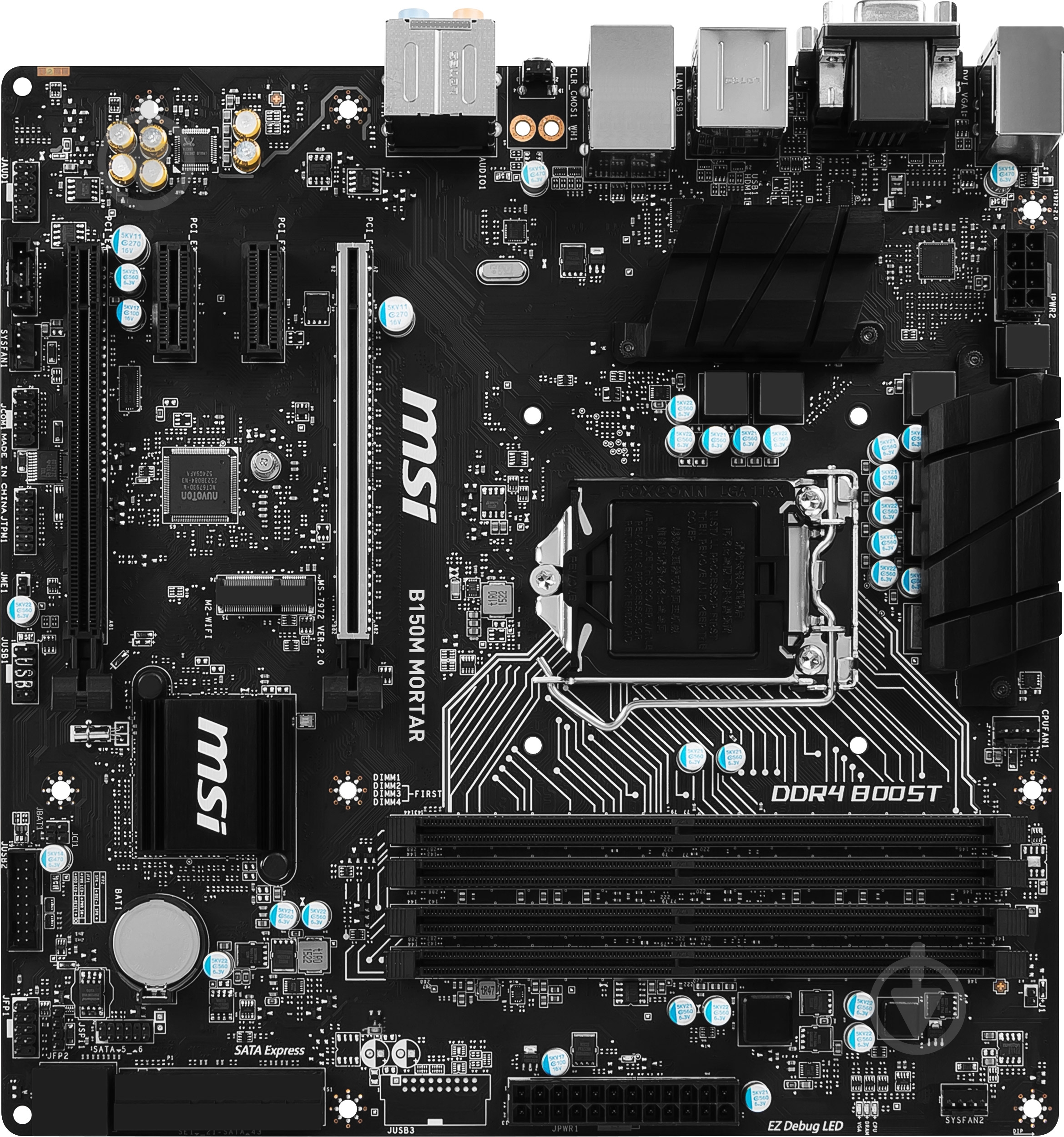 Материнская плата MSI B150M_MORTAR (Socket 1151, Intel B150, mirco ATX) - фото 1