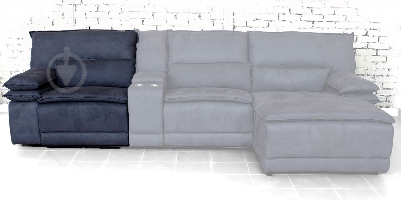 Диван модульный Agata Sofa Salinger 71P элемент серый 1110x1000x980 мм - фото 1