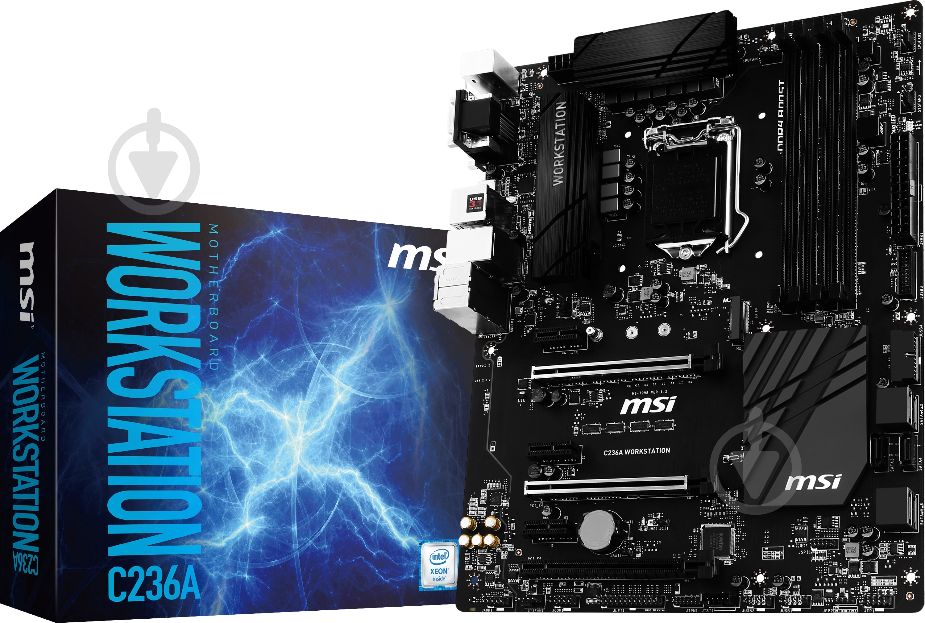 Материнская плата MSI C236A_WORKSTATION (Socket 1151, Intel C236, ATX) - фото 6