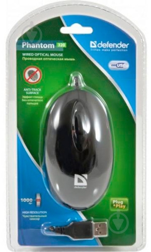 Мышка Defender Phantom 320 black - фото 3