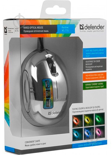 Мышка Defender Rainbow MS-770L silver - фото 3