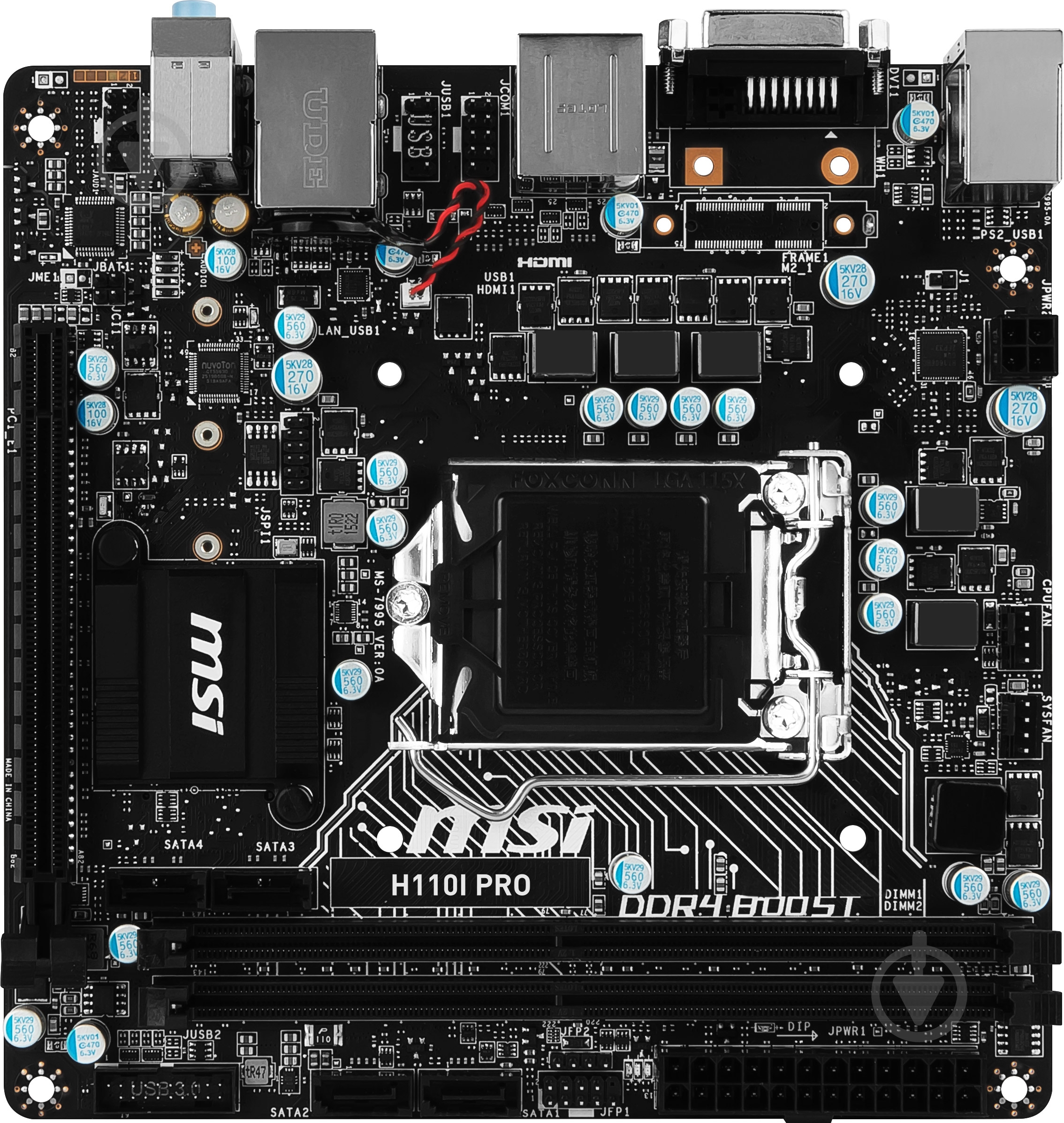 Материнская плата MSI H110I_PRO (Socket 1151, Intel H110, mini ITX) - фото 1 Материнская плата MSI H110I_PRO (Socket 1151, Intel H110, mini ITX) - фото 1