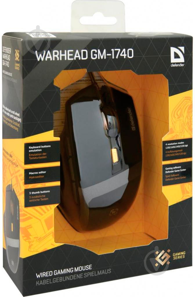 Мишка Defender Warhead GM-1740 black - фото 6 Мишка Defender Warhead GM-1740 black - фото 6
