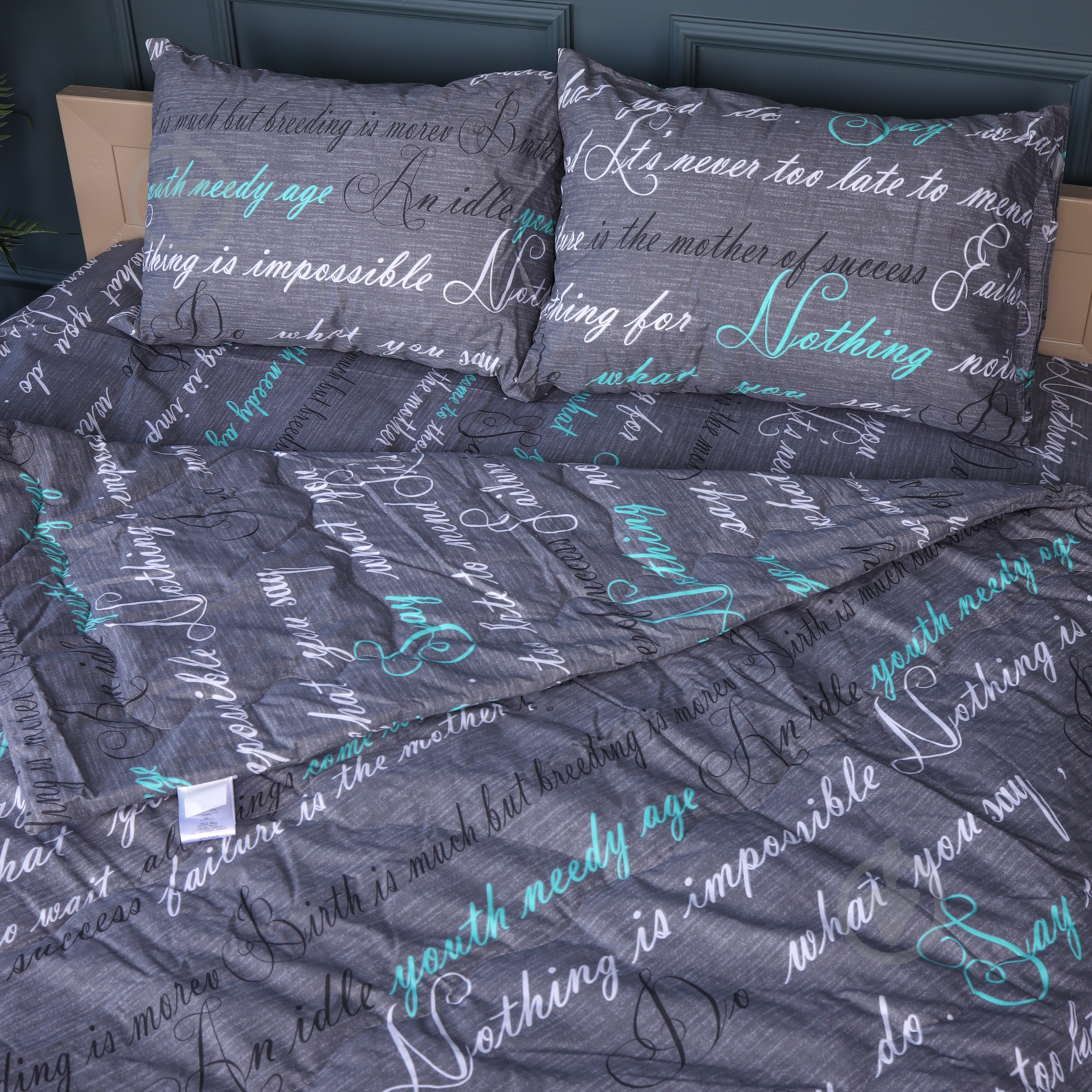 Набор №2951 Сolor Fun Line 17-0003 Tulio Silk лето (одеяло + 2 подушки + 2 наволочки + простынь) 140x205 см MirSon разноцветный - фото 4