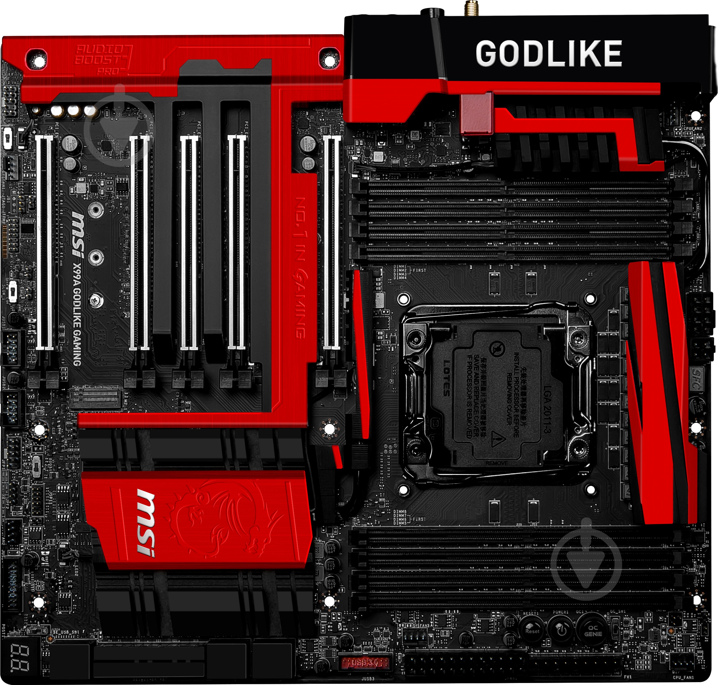Материнская плата MSI X99A_GODLIKE_GAMING (Socket 2011-3, Intel X99, E-ATX) - фото 1 Материнская плата MSI X99A_GODLIKE_GAMING (Socket 2011-3, Intel X99, E-ATX) - фото 1