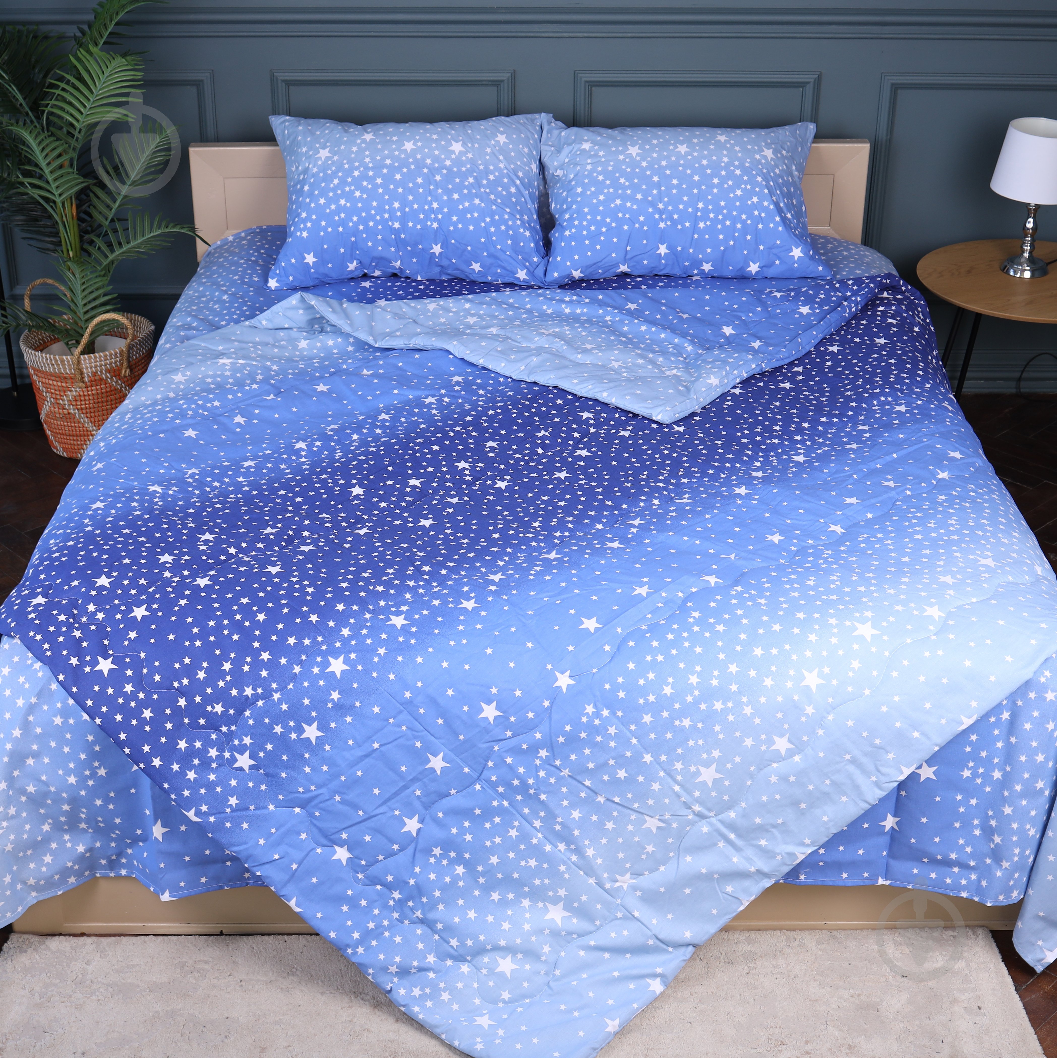 Набор №2952 Сolor Fun Line 17-0432 Milky Way Silk лето (одеяло + 2 подушки + 2 наволочки + простынь) 140x205 см MirSon разноцветный - фото 3