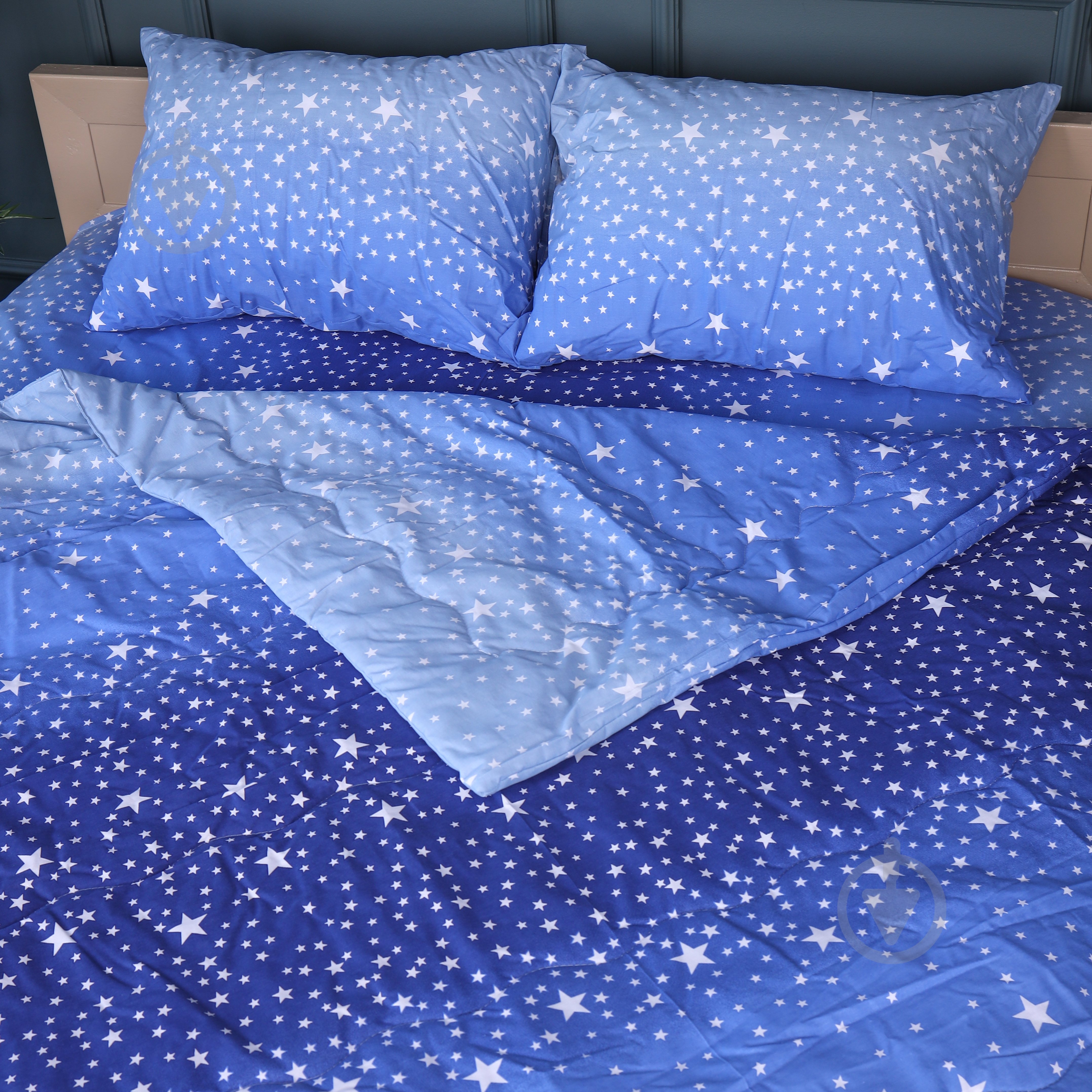 Набор №2952 Сolor Fun Line 17-0432 Milky Way Silk лето (одеяло + 2 подушки + 2 наволочки + простынь) 140x205 см MirSon разноцветный - фото 4