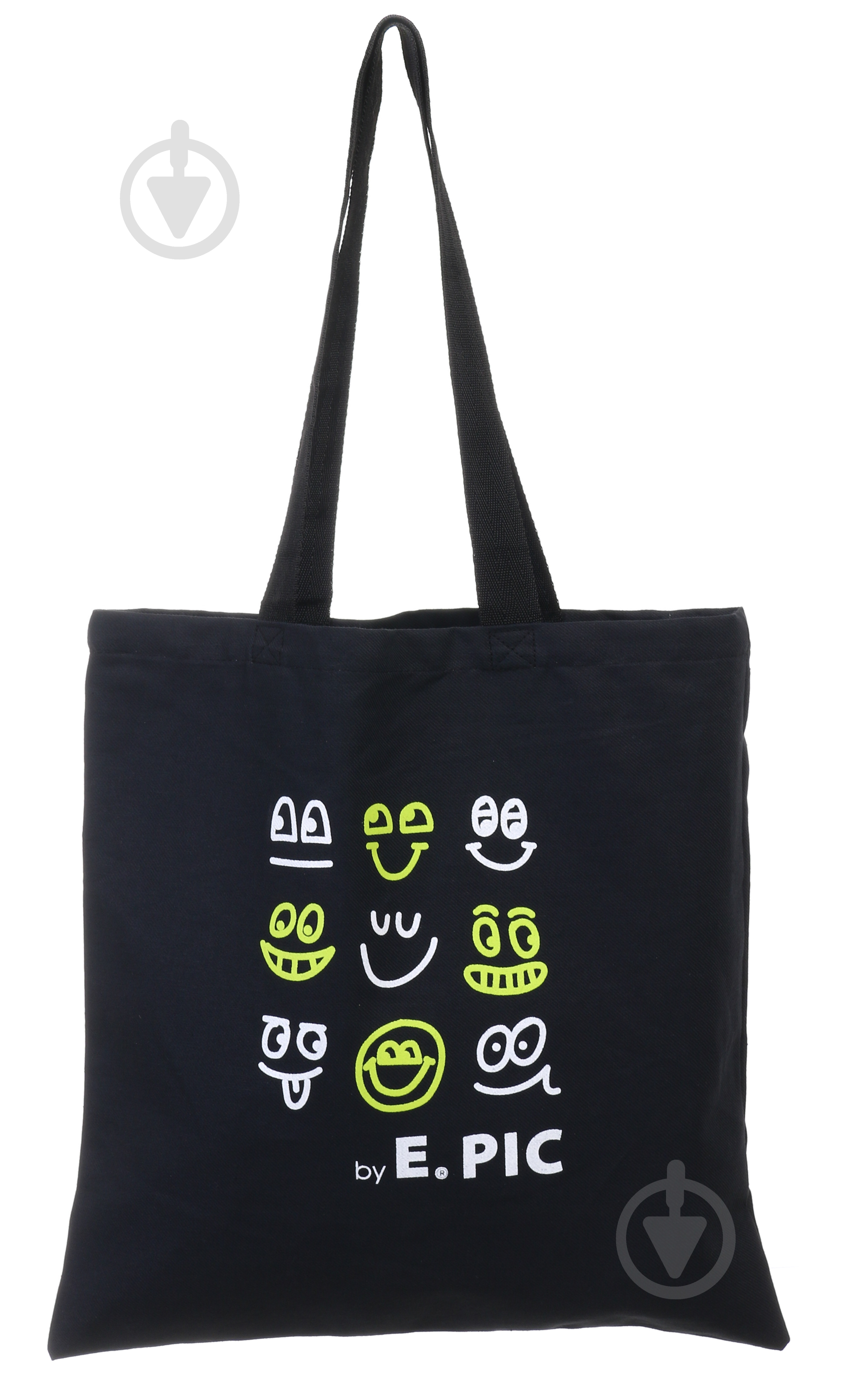 Экосумка Смайл 40х38 см черный - фото 3