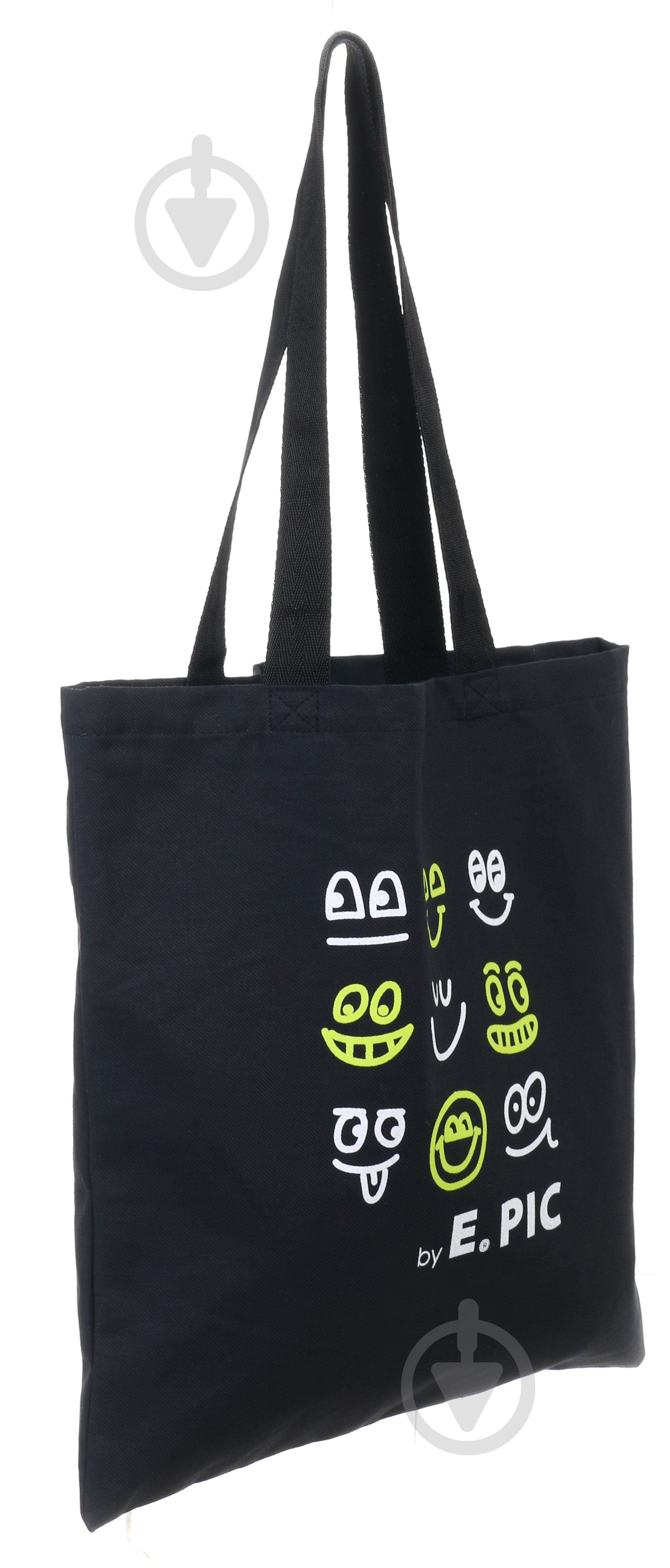 Экосумка Смайл 40х38 см черный - фото 2