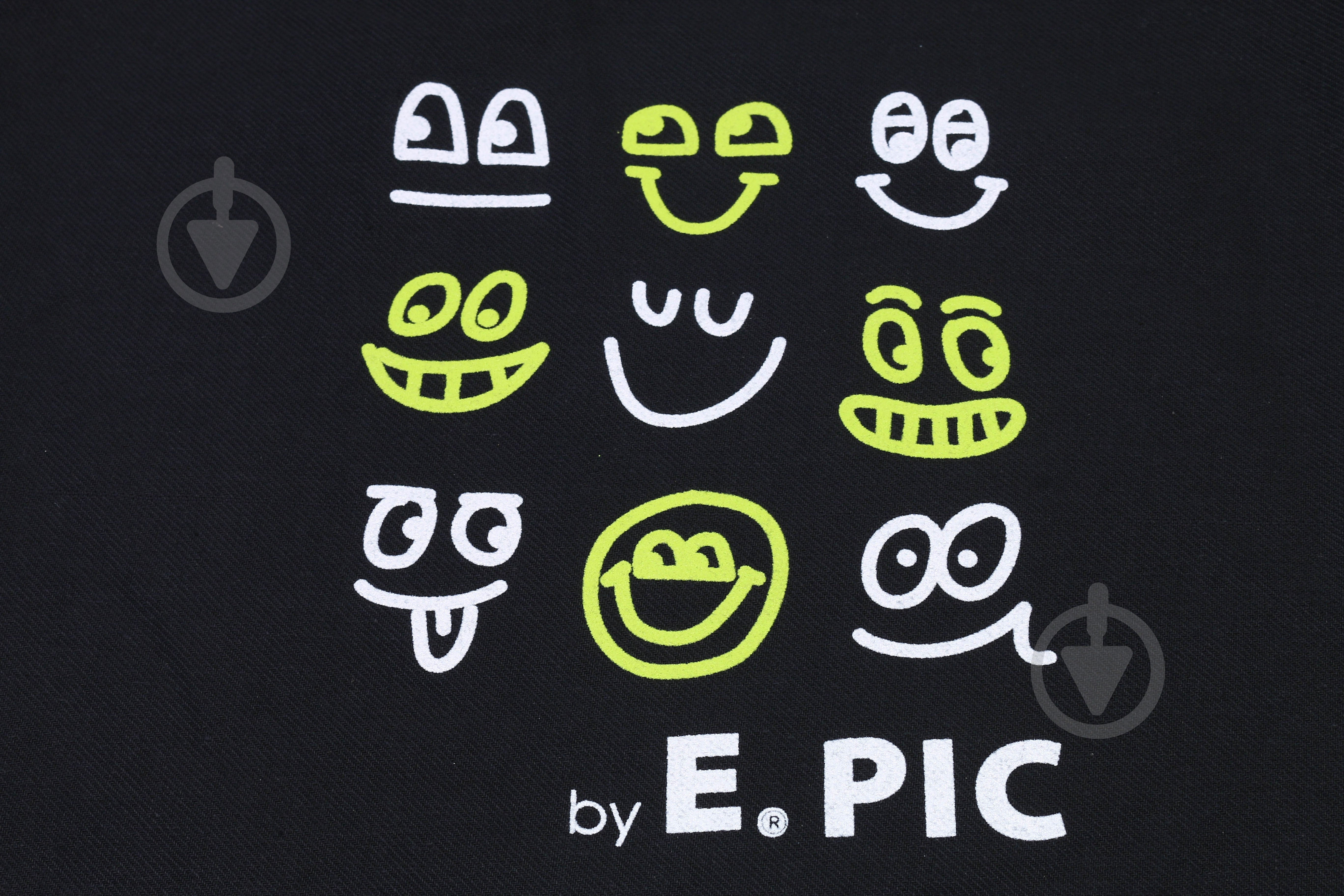 Экосумка Смайл 40х38 см черный - фото 4