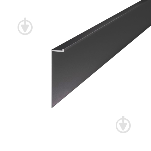Плинтус скрытого монтажа АЛЮПРО ПАС-3429 черный мат 2500х73х16,5 мм - фото 1