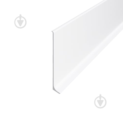 Плинтус алюминиевый АЛЮПРО ПАС-3817 белый мат 2500х60х12 мм - фото 1