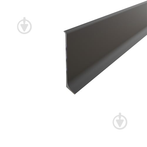 Плинтус алюминиевый АЛЮПРО ПАС-3818 черный мат 2500х80х12 мм - фото 1