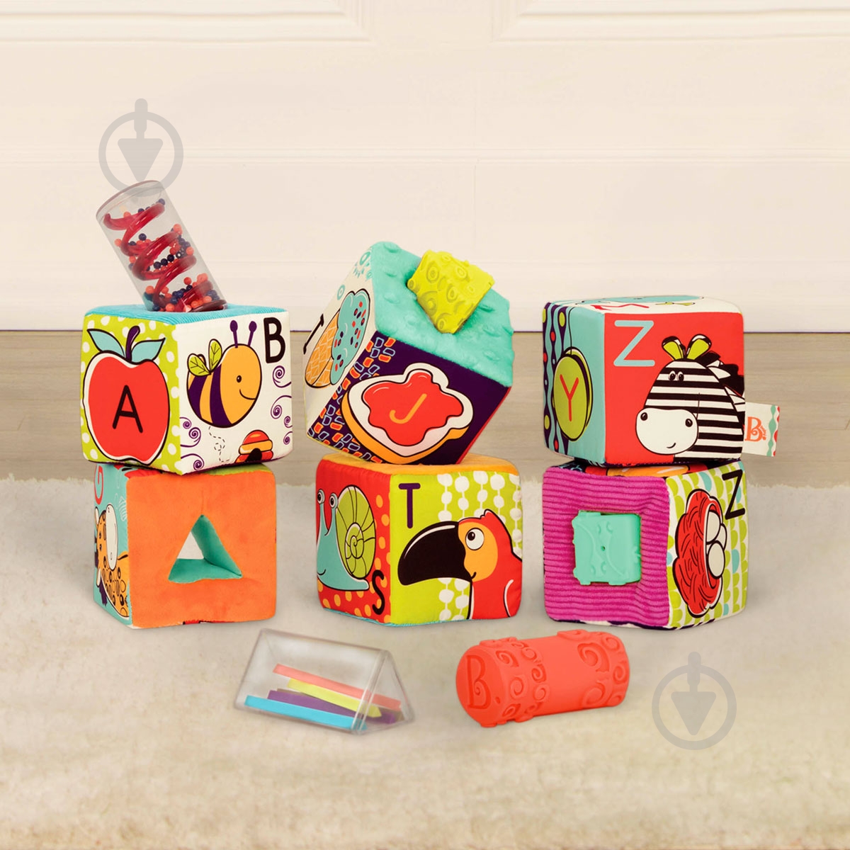 Мягкие кубики-сортеры Battat ABC S2 BX1661Z - фото 5