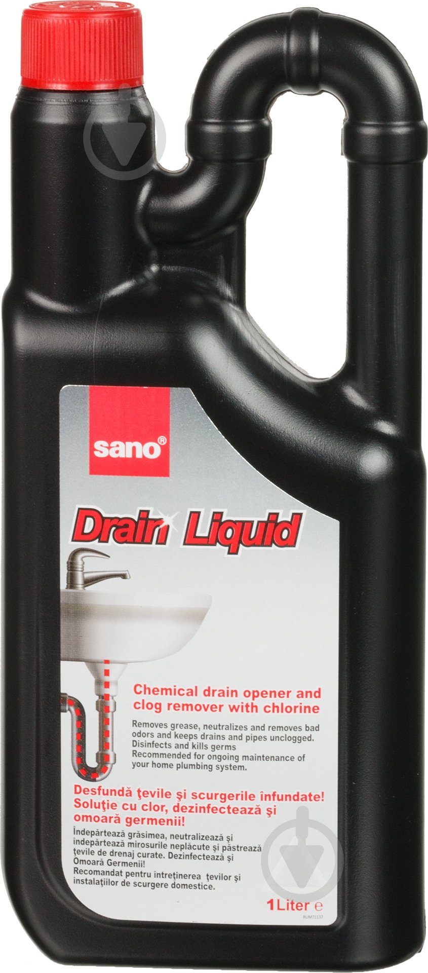Гель для чищення труб Sano Drain Liquid 1 л - фото 1