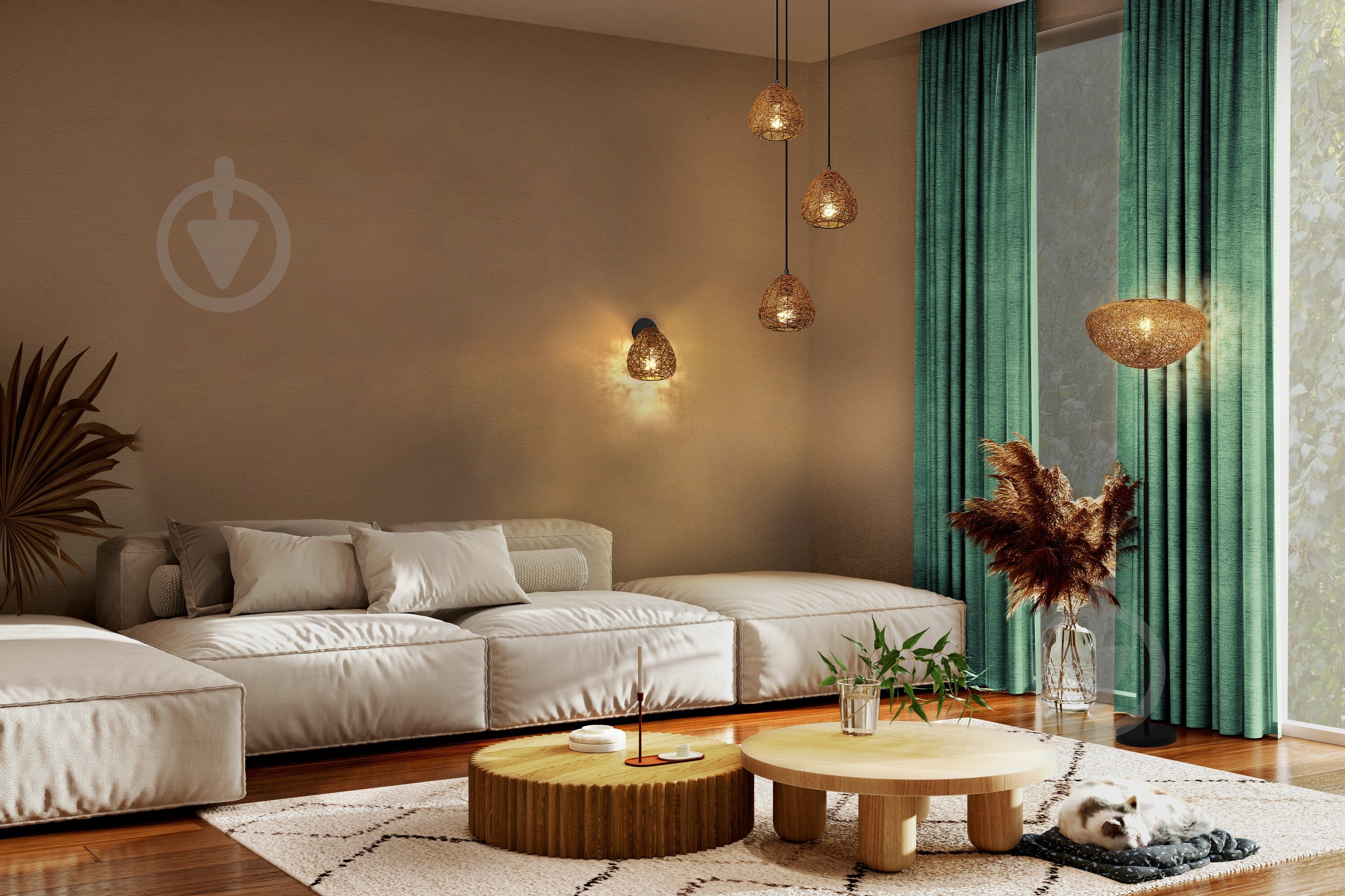 Підвіс Ledvance 3xE27 бежевий DECOR PAPER DROP plate - фото 11