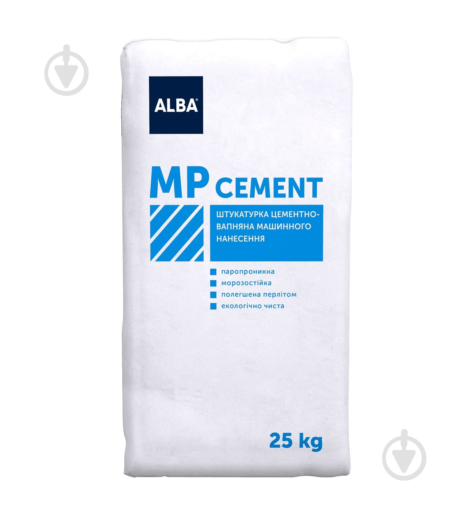 Штукатурка ALBA цементно-известковая машинная «МР СЕMENT» 25 кг - фото 1