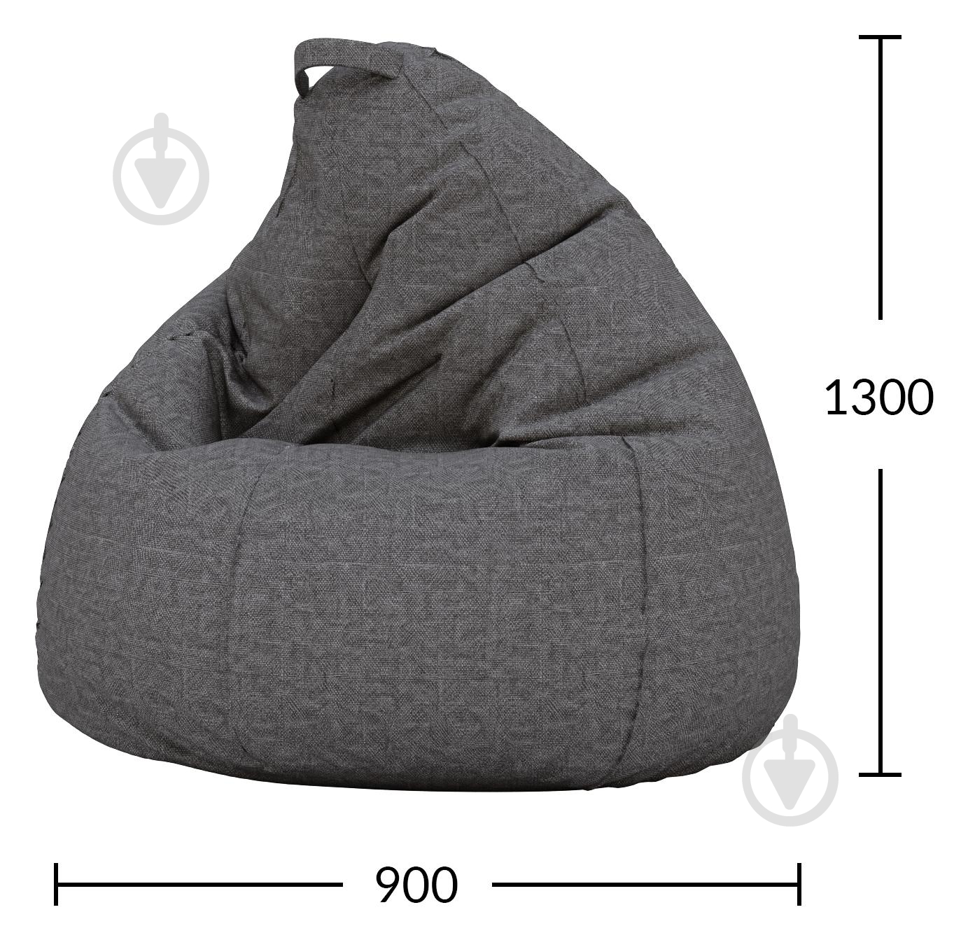 Кресло-мешок UMa Клауд Савана 05 серый - фото 2 Кресло-мешок UMa Клауд Савана 05 серый - фото 2