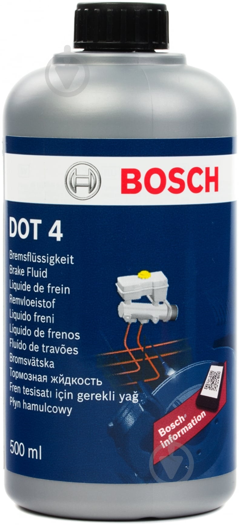 Гальмівна рідина Bosch DOT-4 0,5 л - фото 1
