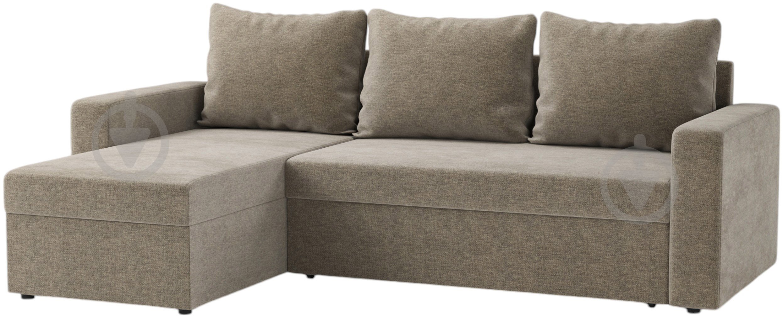 Диван кутовий Меблі Прогрес Голлівуд сірий 2300x1510x860 мм - фото 1