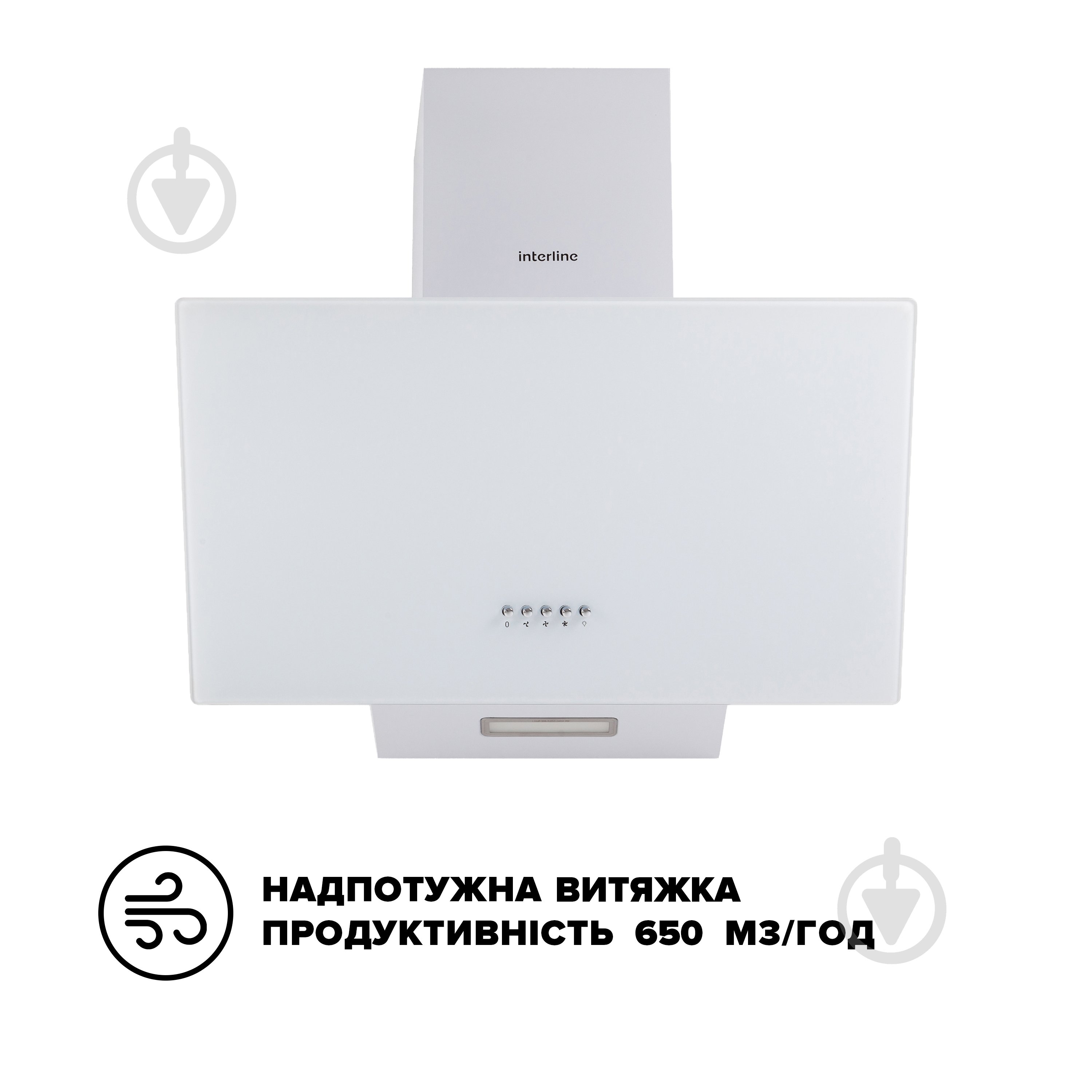 Витяжка Interline TEFFI WH A/60/GL/PB - фото 1