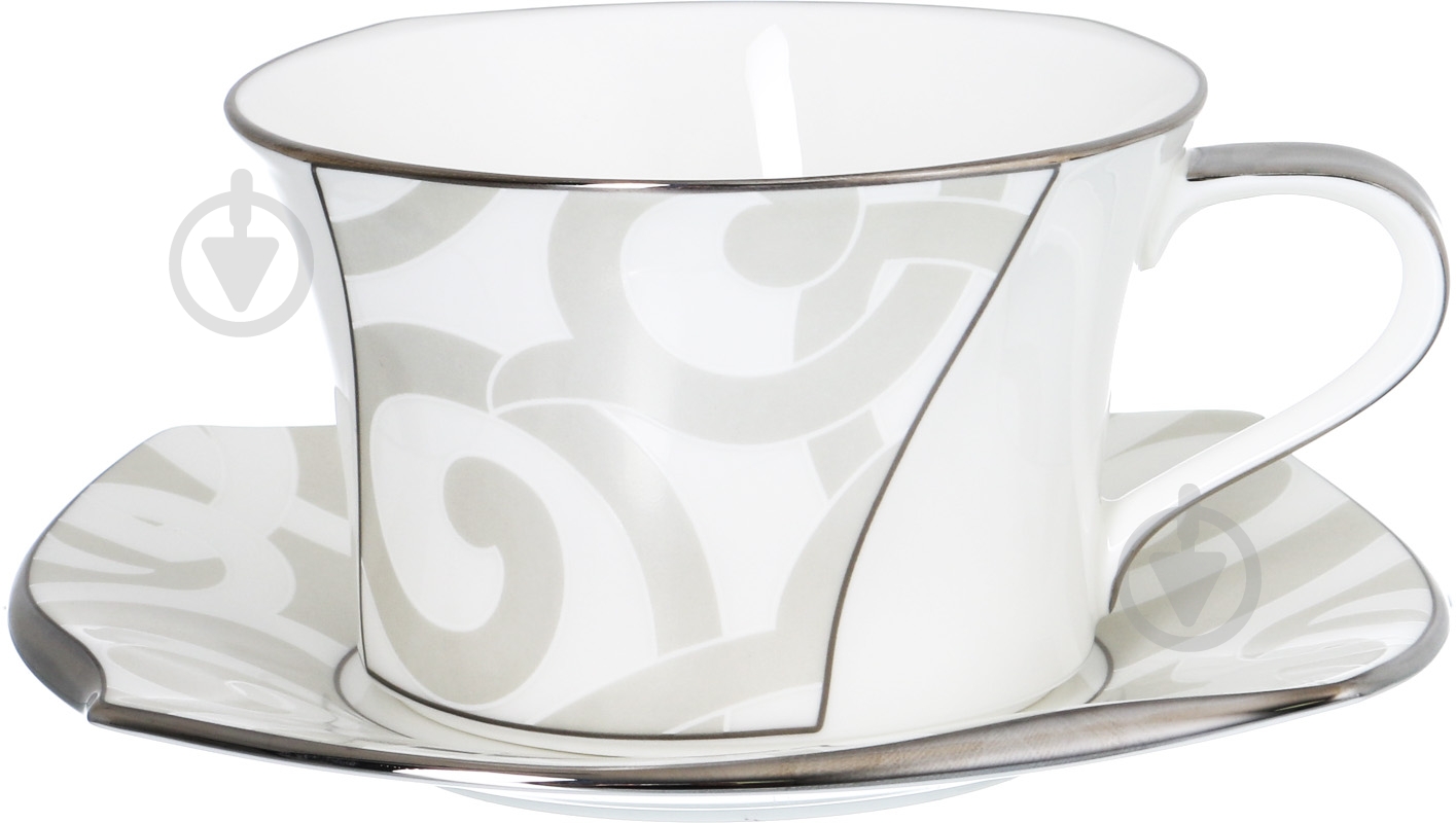 Чашка с блюдцем Narumi Gregory Platinum 330 мл - фото 1