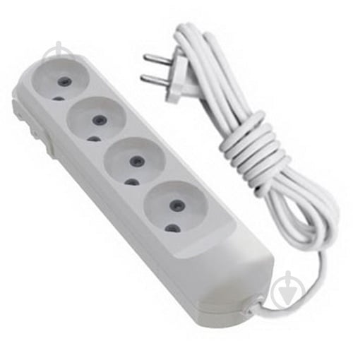 Удлинитель Neomax без заземления 4 гн. белый 3 м NX500403 - фото 1