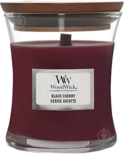 Свеча ароматическая Woodwick Medium Black Cherry 275 г - фото 1 Свеча ароматическая Woodwick Medium Black Cherry 275 г - фото 1