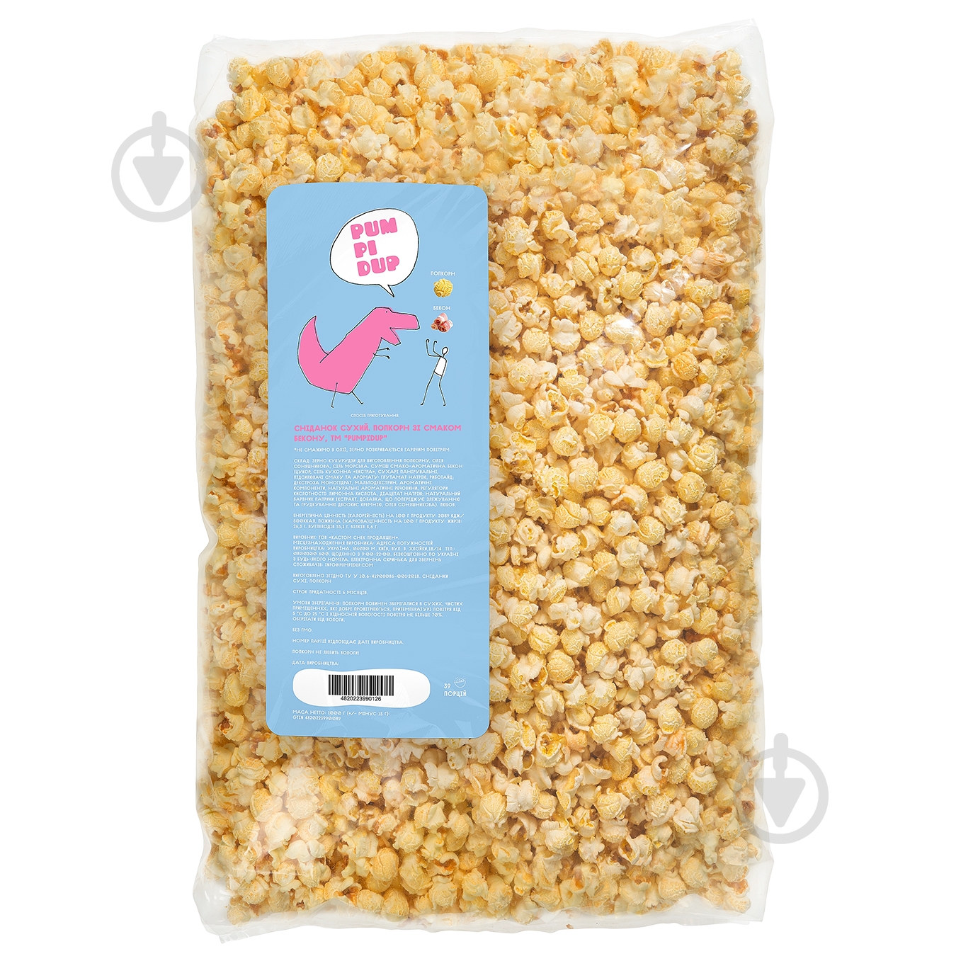 Попкорн Pumpidup Бекон 1 кг - фото 1 Попкорн Pumpidup Бекон 1 кг - фото 1