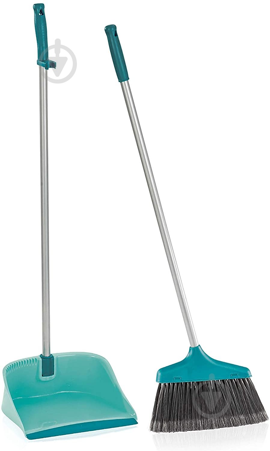 Совок со щеткой Classic Leifheit 90 см зеленый 41404 - фото 1 Совок со щеткой Classic Leifheit 90 см зеленый 41404 - фото 1