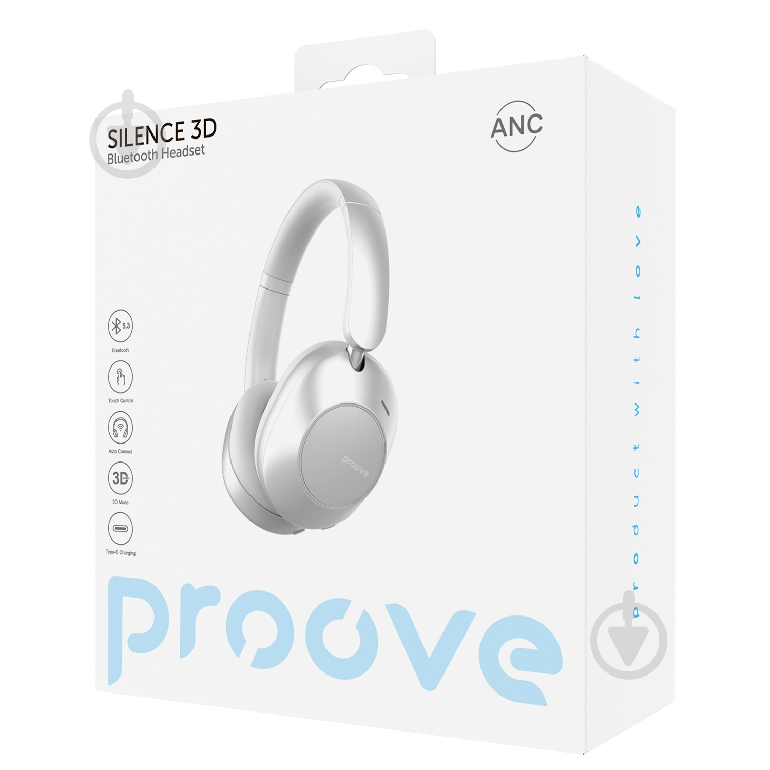 Наушники Proove Silence 3D with ANC light grey (HPSL3D010003) - фото 2