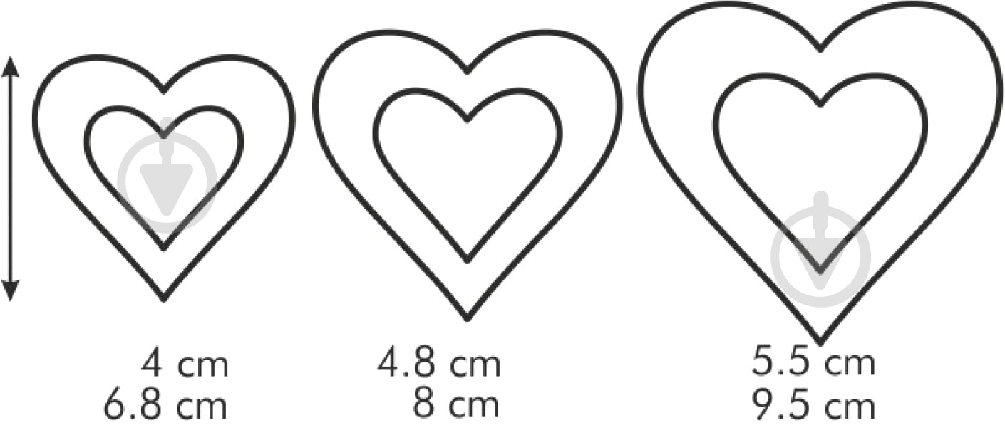 Формочки двухсторонние Tescoma Delicia Сердечки 6 размеров 630862 - фото 4